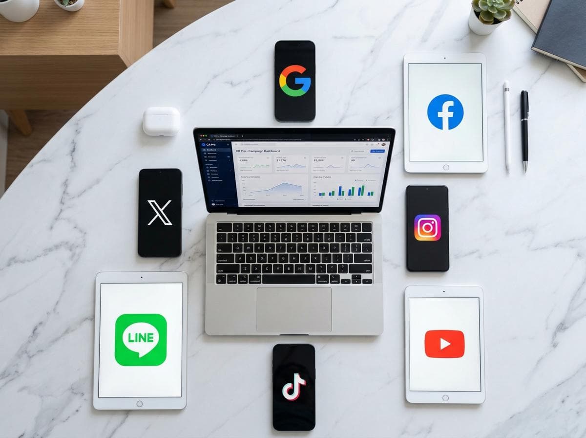 対応プラットフォーム — Google, Meta, YouTube, TikTok, LINE, X